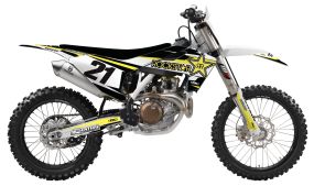 Kit déco seul Factory Effex Evo15 black/yellow  HUSQVARNA