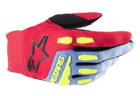 Gants Alpinestars Full Bore Blue Clair Rouge Berry Noir