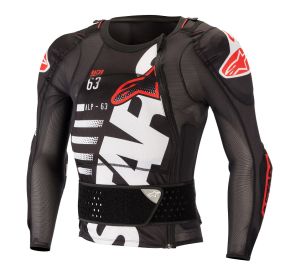 Gilet de Protection Manches Longues Alpinestars Sequence Noir Blanc Rouge