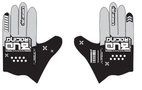 Gants enfants BUD SX Lite Error Gris Noir