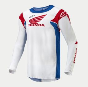 Maillot Alpinestars Honda Racer Iconic Blanc Bleu Rouge