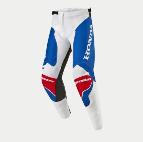 Pantalon Alpinestars Honda Racer Iconic Blanc Bleu Rouge