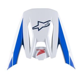 Visière Alpinestars S-M5 Honda Blanc Bleu Rouge Brillant