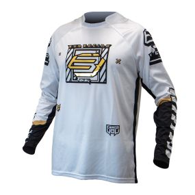 Maillot Bud Racing Error 404 Blanc Noir Or Mat