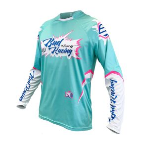 Maillot Enfant Bud Racing Edition Limitée Grand Prix de France Aqua/Rose