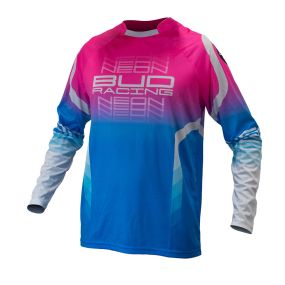 Maillot Enfant Bud Racing Neon Pastel Bleu Rose Fluo