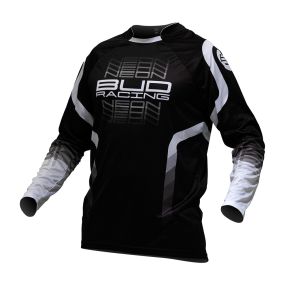 Maillot Bud Racing Neon Noir Blanc