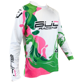 Maillot Bud Racing Edition limitée Krea Rose Vert Blanc