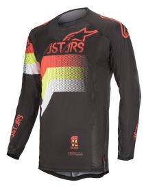 Maillot Alpinestars Techstar Venom Noir Rouge Jaune Fluo