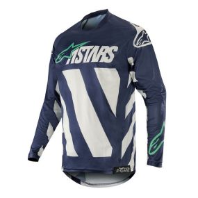 Maillot Alpinestars Racer Braap Gris Clair/ Marine/Teal