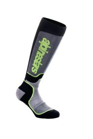 Chaussettes Enfants Alpinestars MX Plus Noir Gris Jaune Fluo