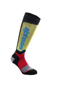 Chaussettes Enfants Alpinestars MX Plus Noir Rouge Bleu Clair