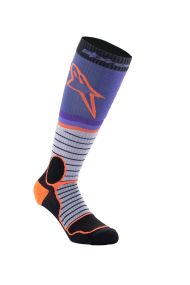 Chaussettes Alpinestars MX Pro Noir Gris Violet