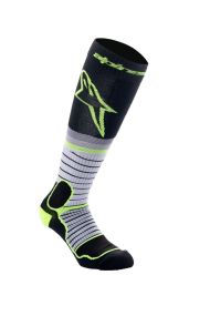 Chaussettes Alpinestars MX Pro Noir Gris Jaune Fluo