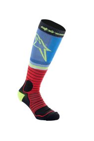 Chaussettes Alpinestars MX Pro Noir Rouge Bleu Clair