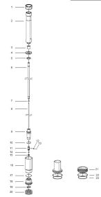 Pièces kit fourche Ohlins -Shaft and Hydraulic