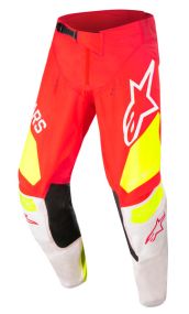 Pantalon Alpinestars Techstar Factory Rouge Fluo Blanc Jaune Fluo