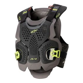 Pare Pierre Alpinestars A4 Max Noir Gris Jaune Fluo