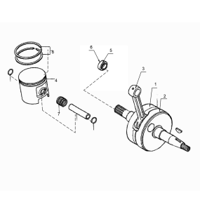 Pièces Honda T500 Piston / Vilebrequin