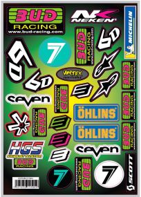 Plaquette stickers Bud & Partners logos A4 21x30cm