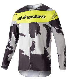 Maillot Alpinestars Racer Tactical Gris Foncé Camo Jaune Fluo