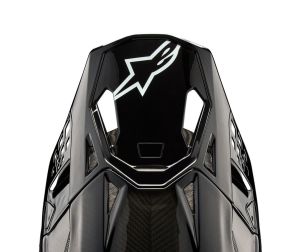 Visière Alpinestars S-M10 Solid Noir Brillant Carbone
