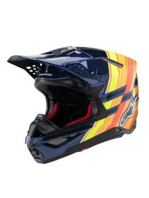 Casque Alpinestars Supertech M10 TLD Edition 25 Blue Orange Jaune Fluo Rouge