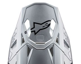 Visière Alpinestars S-M10 Flood Argent Noir Orange Fluo Matt & Brillant