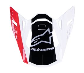 Visière Alpinestars S-M10 Unite Rouge Blanc Brillant