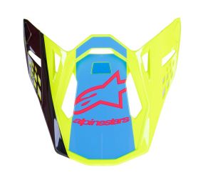 Visière Alpinestars S-M10 Unite Jaune Fluo Noir Rose Diva Brillant