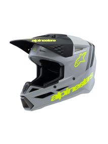 Casque enfant Alpinestars S-M3 Radium Gris Noir Jaune Fluo Matt
