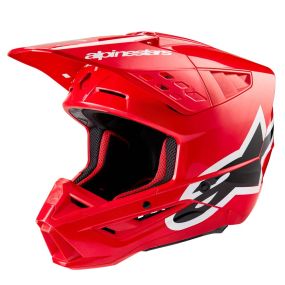 Casque Alpinestars S-M5 Corp Rouge Vif Brillant