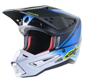 Casque Alpinestars S-M5 Rayon Bleu UCLA Blanc Matt