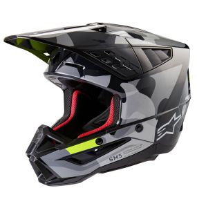 Casque Alpinestars S-M5 Rover 2 Gris Clair Jaune Fluo Brillant