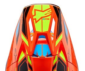Visière Alpinestars S-M5 Action 2 Orange Fluo Cyan Jaune Fluo Brillant