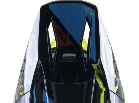 Visiere Alpinestars S-M5 Action Noir Cyan Jaune Fluo Brillant