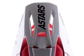 Visiere Alpinestars S-M5 Rayon Rouge brillant Blanc Matt