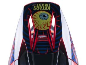 Visiere Alpinestars S-M5 Solar Flare Noir Bleu Rouge Fluo Brillant