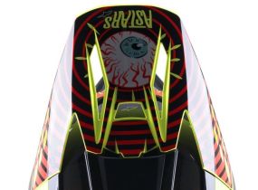 Visiere Alpinestars S-M5 Solar Flare Noir Rouge Fluo Jaune Fluo Brillant