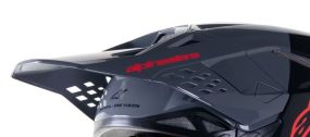Visiere Alpinestars S-M8 Radium 2 Noir Rouge Fluo Brillant
