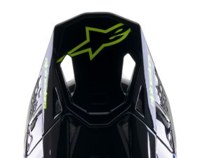 Visiere Alpinestars S-M8 Radium 2 Bleu UCLA Blanc Brillant