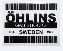 Sticker Ohlins noir transparent