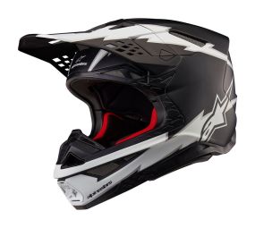 Casque Alpinestars Supertech M10 Ampress Noir Blanc Matt