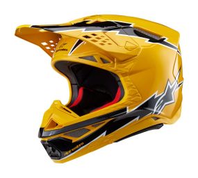 Casque Alpinestars Supertech M10 Ampress Noir Jaune Brillant