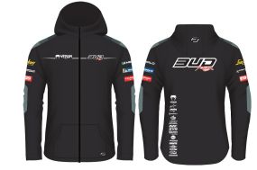 Sweat Enfant Team Bud Racing à Capuche Zippé Team 24 Gris/Noir