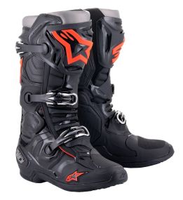 Bottes Alpinestars Tech 10 Noir Rouge Fluo