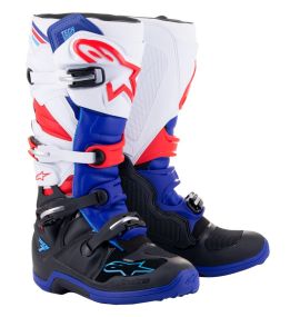 Bottes Alpinestars Tech 7 Noir Bleu Fonce Rouge Blanc