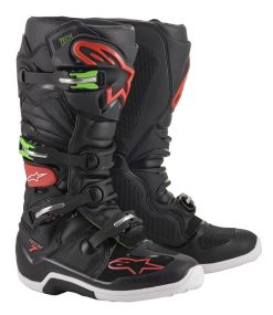 Bottes Alpinestars Tech 7 Noir Rouge Vert