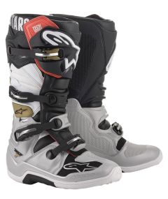Bottes Alpinestars Tech 7 Noir Argent Blanc Or