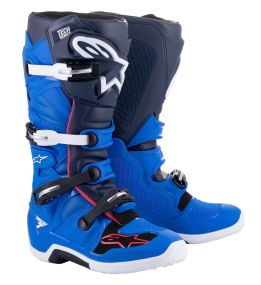 Bottes Alpinestars Tech 7 Bleu Alpine Marine Nuit Rouge Vif